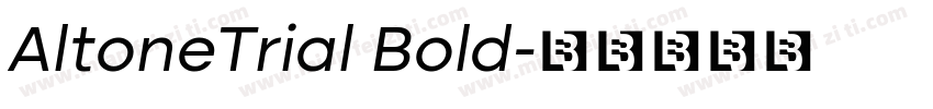 AltoneTrial Bold字体转换